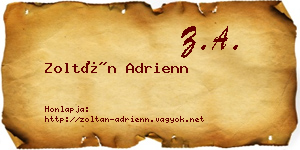 Zoltán Adrienn névjegykártya